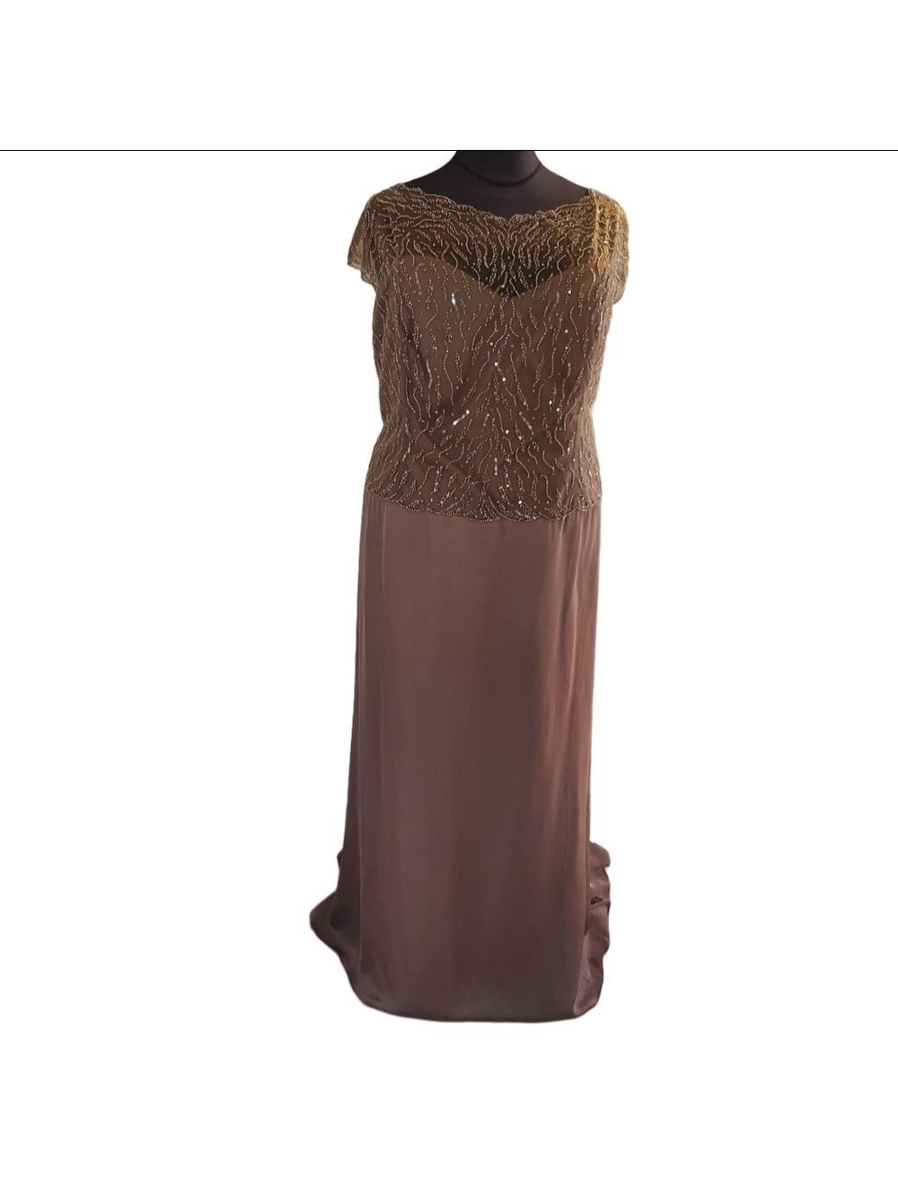Jade Couture by Jasmine Elegant Mother Of The Bride Dress K188013 In Mocha 28